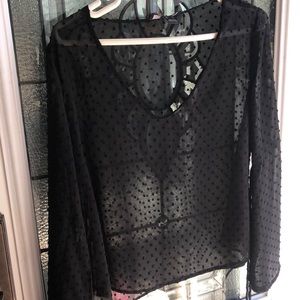 Black dressy sheer top!